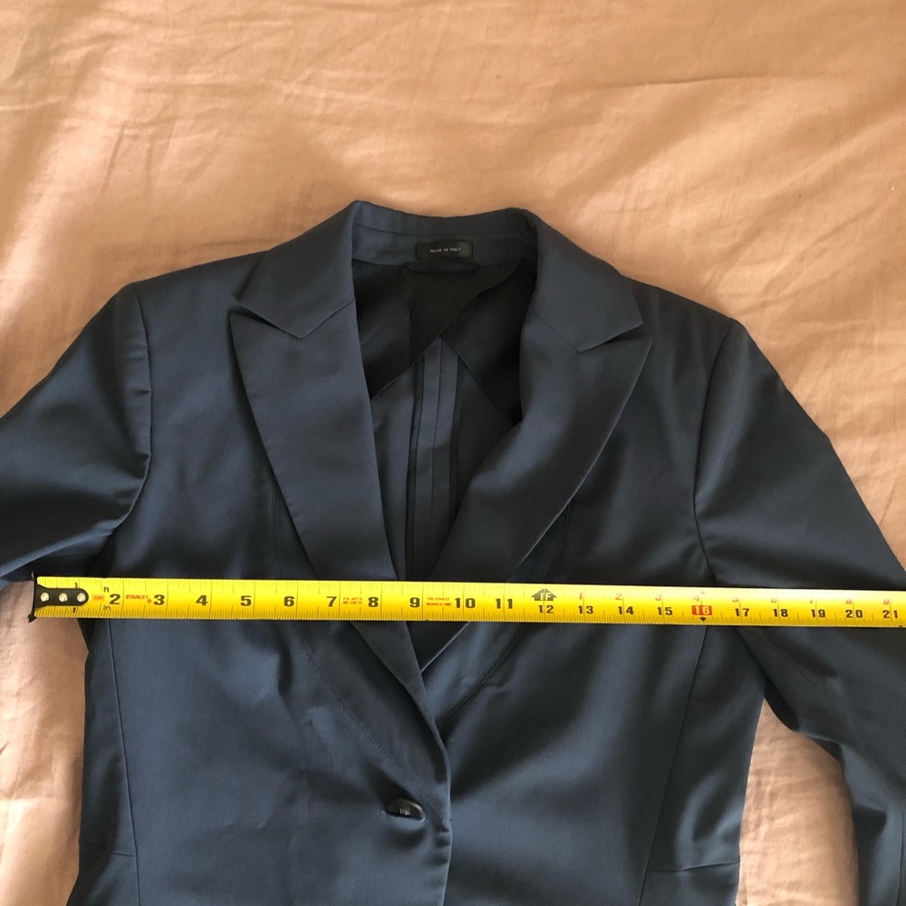 Jil Sander Navy Wool Blazer Split Sleeve 36 - Picture 8 of 10